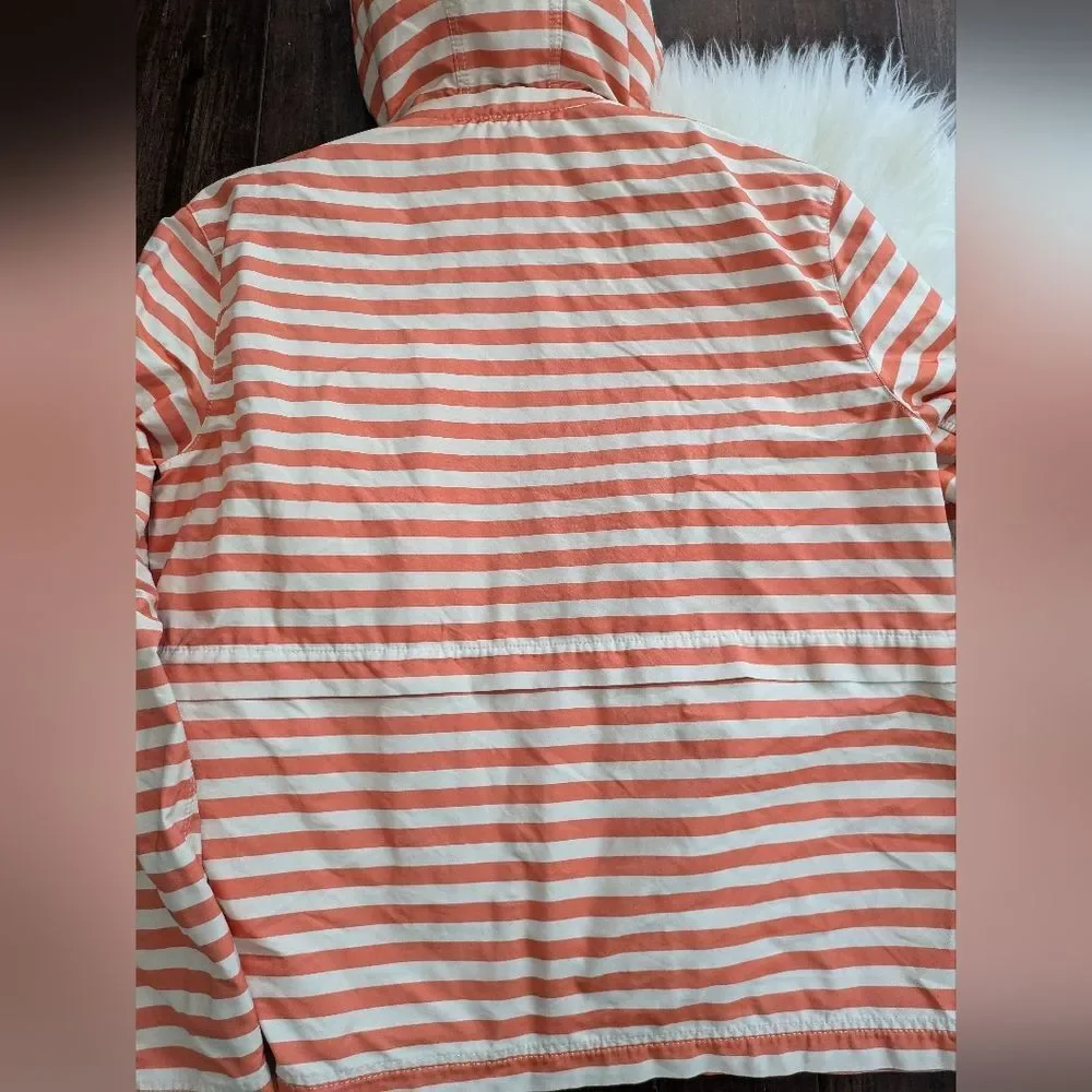 Lafayette 148 New York Joe Lightweight Spring Jacket Rose White Stripe M Medium
